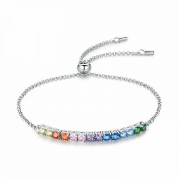 Bratara din argint Rainbow Tennis