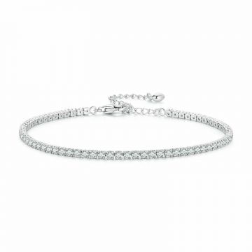 Bratara din argint White Crystal Tennis