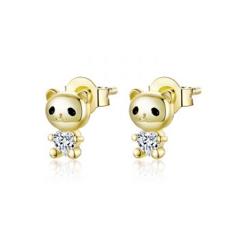 Cercei din argint Golden Tiny Bears