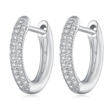 Cercei din argint Half Glamour Hoops