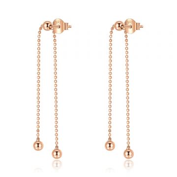 Cercei din argint Rose Gold Tassel