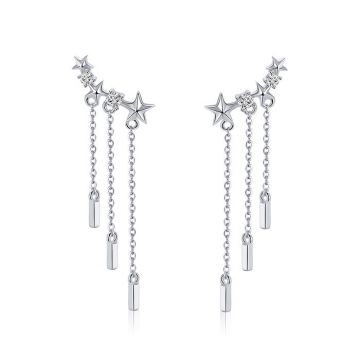 Cercei din argint Silver Drop Stars