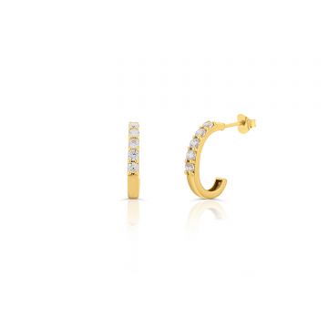 Cercei din aur 14k Crystals Arch