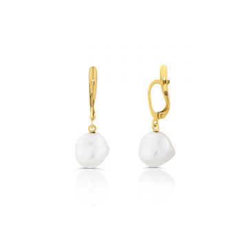 Cercei din aur 14k Large Pearls