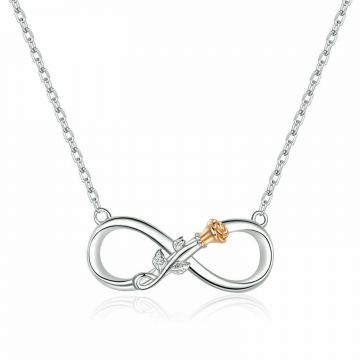 Colier din argint Infinite Rose
