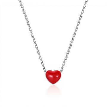 Colier din argint Little Red Heart