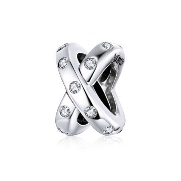 Talisman din argint Intersected Stones