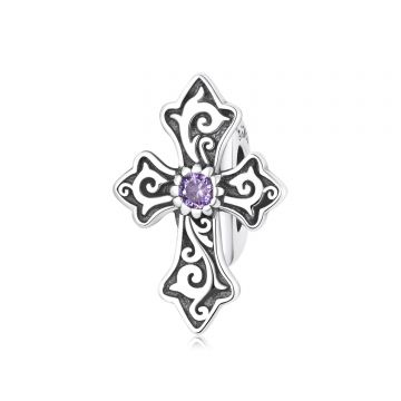 Talisman din argint Retro Cross
