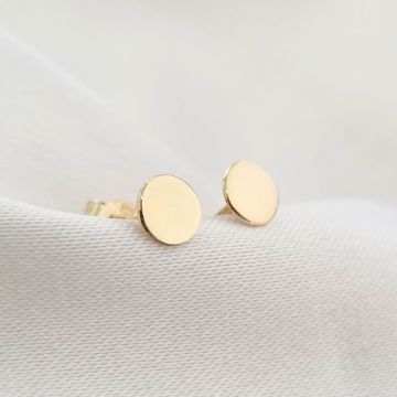 Cercei banut - Aur Galben 14K - inchidere surub