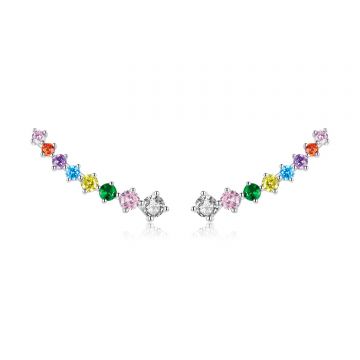 Cercei din argint Rainbow Bubble Studs