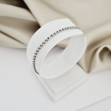 Bratara cromatica - Model cu lant impletit cu Zirconii - Argint 925