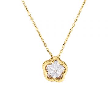 Colier din aur 14k Rounded Crystals Flower