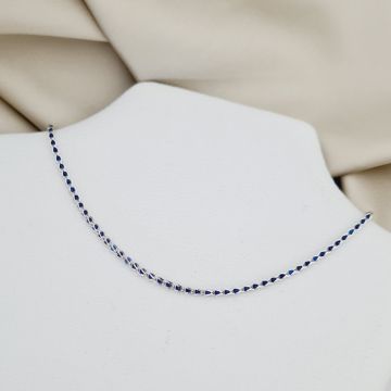 Lantisor cromatic - Model lant impletit cu Zirconii - Argint 925