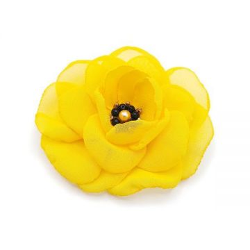 Brosa floare galbena din voal, Zia Fashion, Sol