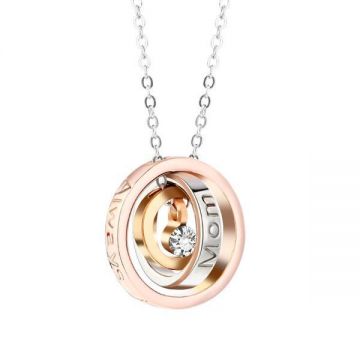 Lantisor i love mom argintiu, Oem