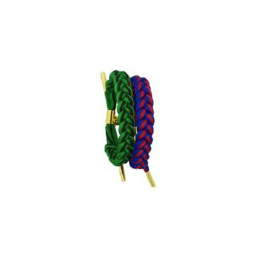 Set 2 bratari reglabile cu magnet din material textil, culoare verde si albastru