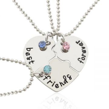 Set 3 Medalioane Lantisoare Best Friend Friends Forever Inima
