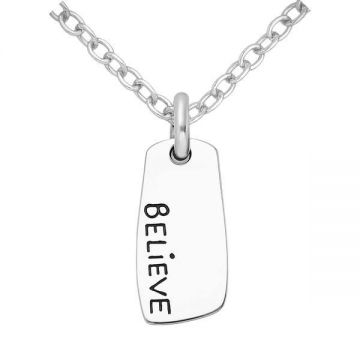 Talisman/Pandantiv din argint 925, unisex, model Believe - 0.82g