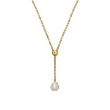 Colier din aur 14k Droplet Pearl