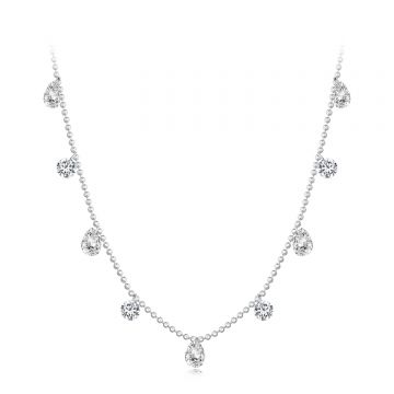 Colier din argint Dazzling Drops Crystals