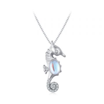 Colier din argint Mystic Seahorse
