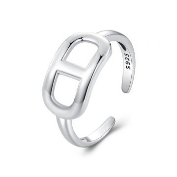 Inel reglabil din argint Silver Buckle