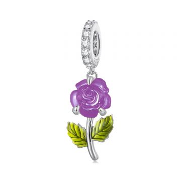 Talisman din argint Shifter Purple Rose