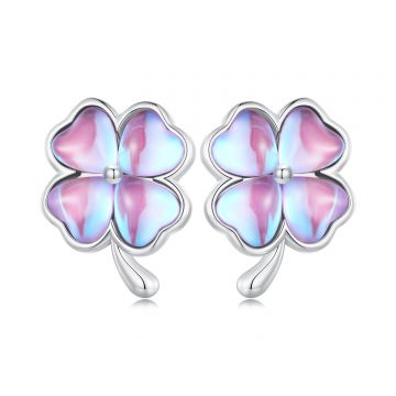 Cercei din argint Mystic Clover