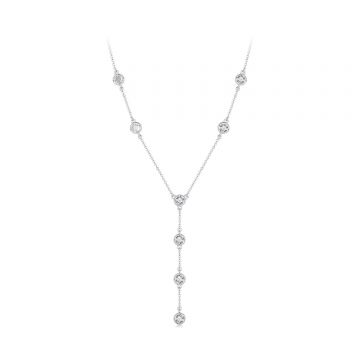 Colier din argint Multiple Crystals