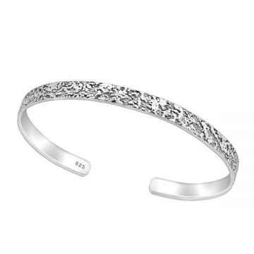 Bratara din argint 925 pentru barbati, fara inchidere, Silver Nature, marime S/M