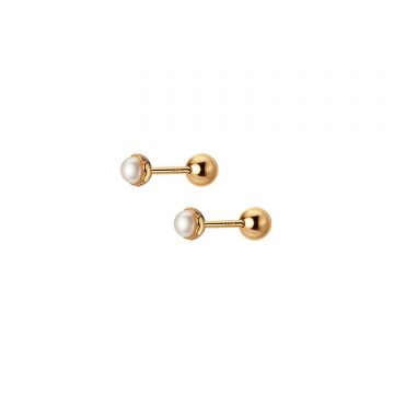 Cercei din argint Gold St� Pearls