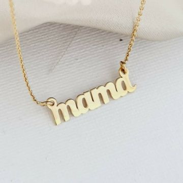 Lantisor cel mai dulce cuvant: mama - Argint 925 placat cu Aur Galben 18K