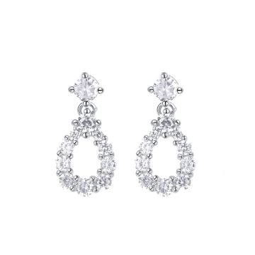 Cercei argint 925, JW799, model elegant, placati cu rodiu