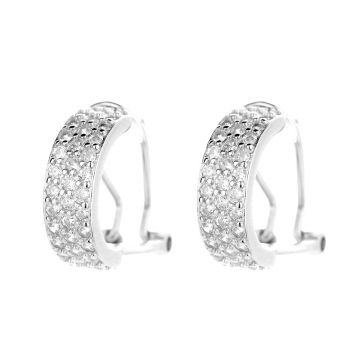 Cercei argint 925, JW801, model elegant, placati cu rodiu