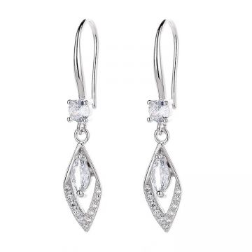 Cercei argint 925, JW831, model elegant, placati cu rodiu