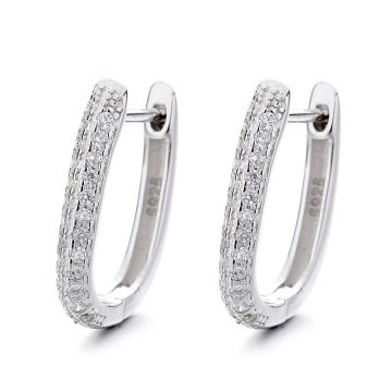 Cercei argint 925, JW850, model elegant, placati cu rodiu