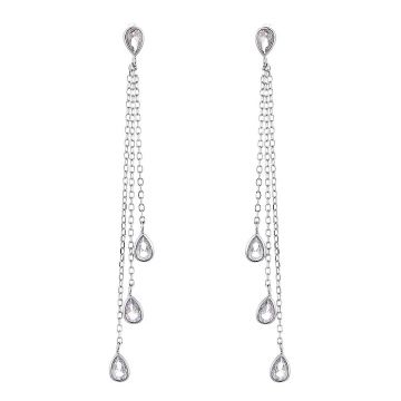 Cercei lungi argint 925, JW851, model picatura, placati cu rodiu