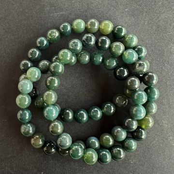 Bratara agat muschi / moss 8 mm