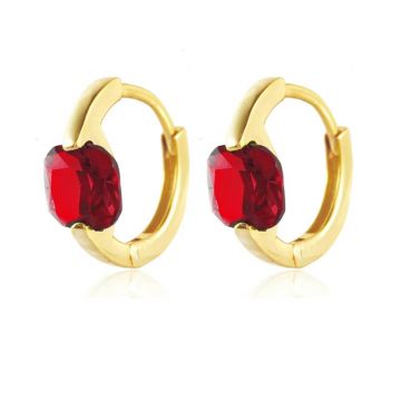 Cercei rotunzi argint 925, JW1053, model elegant, placati cu aur
