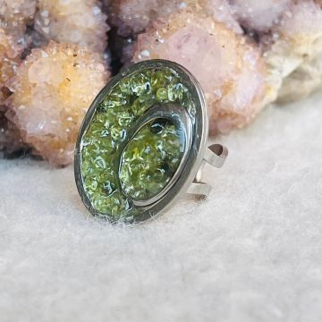 Inel reglabil peridot Abundance m2 3cm