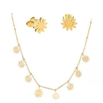 Set Colier si Cercei Floare - Lucy Style 2000 Lady1027, 1 set