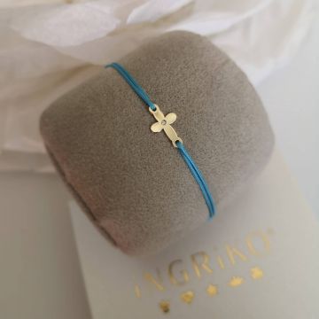 Bratara snur cruce aur cu Diamant