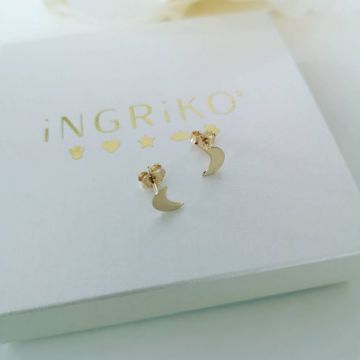 Cercei aur 14k dama, model semiluna Cercei aur 14k dama, model semiluna