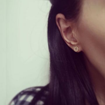 Cercei Circle, Aur galben 14K