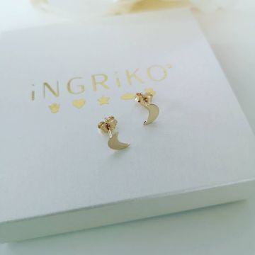 Cercei aur 14k dama, model semiluna