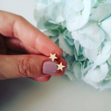 Cercei Stelute Aur galben 14K