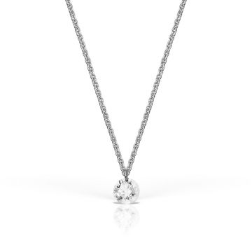 Colier cu Diamant, aur alb 18K