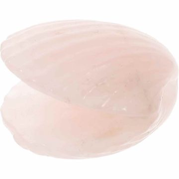 Figurina 4 cm din cristal natural Cuart roz in forma de scoica, ornamente pentru acvariu, marturie tip cadou de nunta, proiecte DIY
