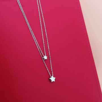 Lantisor dublu argint cu stele