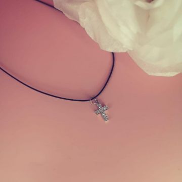 Pandantiv Cruciulita cu Diamante, aur18K